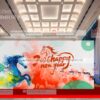 Mẫu Backdrop trang trí tết 2026 giá rẻ do Minh Hi Party thiết kế thi công trọn gói