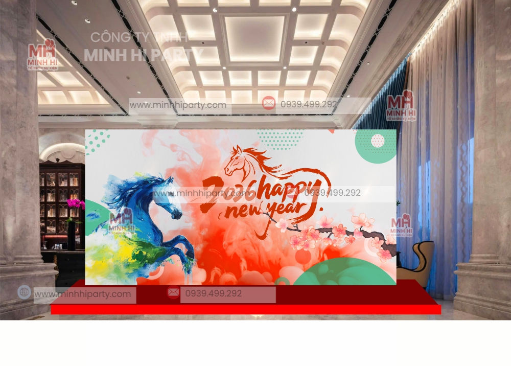 mau backdrop trang tri tet 2026 gia re 13.57.18 Mẫu Backdrop trang trí tết 2026 giá rẻ do Minh Hi Party thiết kế thi công trọn gói
