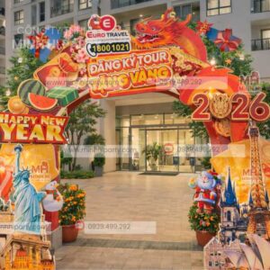 mau cong chao tet 2026 an tuong Mẫu cổng chào tết 2026