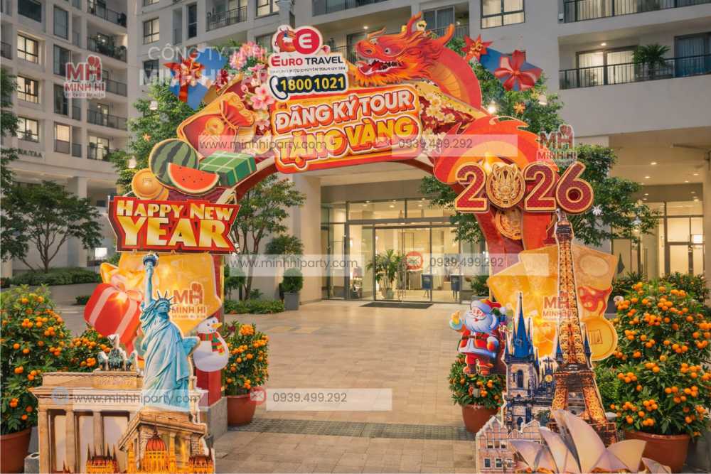 mau cong chao tet 2026 an tuong Mẫu cổng chào tết 2026