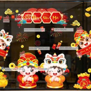 mau decal tet 2026 cho ngan hang toa nha Mẫu decal tết 2026 cho ngân hàng toà nhà thiết kế bởi Minh Hi Party