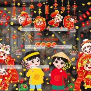 mau decal tet 2026 cho sanh can ho Mẫu decal tết 2026 cho sảnh chung cư căn hộ