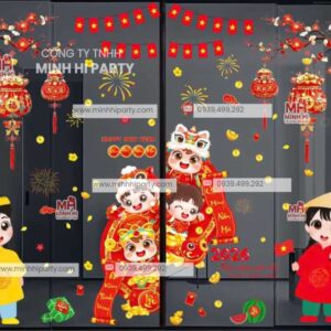 mau decal tet 2026 cho van phong cong ty Mẫu decal tết 2026 cho văn phòng công ty tại Minh Hi Party