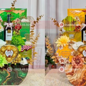 mau gio qua tet moi nhat 2026 sang trong co ruou Mẫu giỏ quà tết mới nhất 2026 với phong cách Luxury