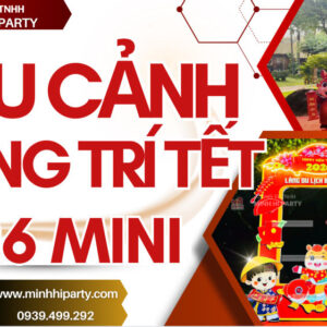 Mẫu tiểu cảnh trang trí tết 2026 mini
