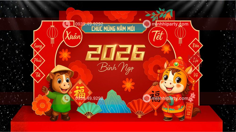 mau tieu tet 2026 voi hai linh vat thiet ke dep mat Mô Hình Linh Vật Sử Dụng Cho Tiểu Cảnh Tết 2026 - điểm nhấn nổi bật