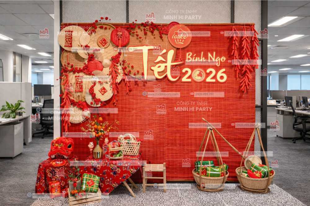 mau trang tri tet 2026 moi nhat cho van phong Mẫu trang trí Tết 2026 mới nhất cho văn phòng công ty