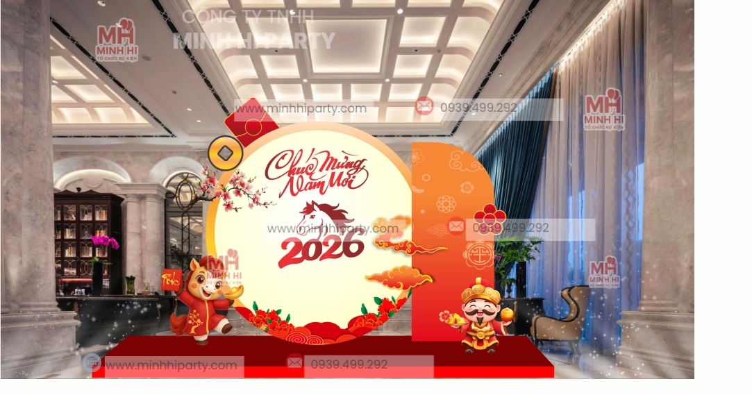 mau trang tri tet hien dai chi tu 5 trieu Mẫu trang trí tết hiện đại chỉ từ 5 triệu được Minh Hi Party lên ý tưởng thiết kế theo xu hướng mới và giá tốt nhất hiện nay