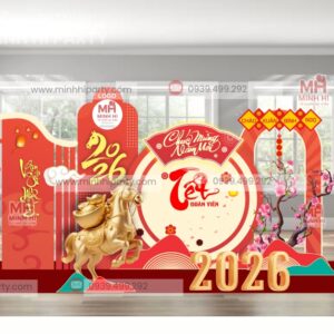 mau trang tri tet hien dai moi nhat nam 2026 1 Trang trí tết 2026 tại trung tâm thương mại - Mẫu thiết kế tết mới nhất tại Minh Hi Party