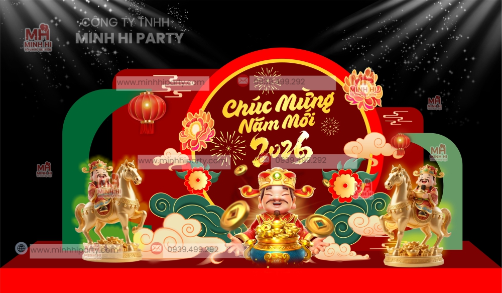 minhhi trang tri tet chuc mung nam moi 2026 Trang trí tết chúc mừng năm mới 2026 - Minh Hi Party với thiết kế. hiện đại nổi bật