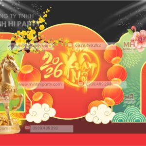 minhhi trang tri tet mung xuan moi 2026 m2 1 Mẫu thiết kế trang trí Tết 2026 mới nhất do Minh Hi Party thực hiện