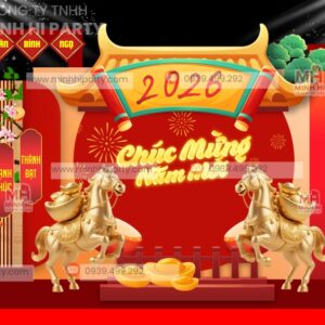 minhhiparty trang tri tet chuc mung nam moi 2026 2 Minh Hi giới thiệu mẫu trang trí Tết 2026 cho ngân hàng