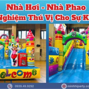 nha hoi nha phao cho su kien tet 2026 minh hi party Dịch vụ cho thuê nhà hơi – nhà phao tạo điểm nhấn sôi động cho sự kiện Tết, thu hút trẻ em và gia đình.