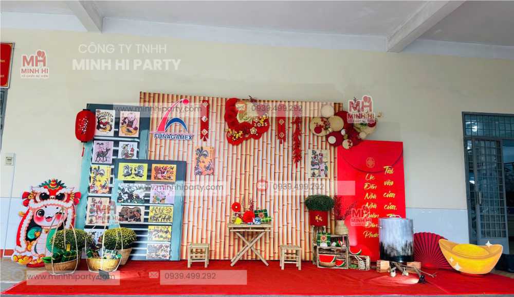 san pham trang tri tet do doi ngu minh hi party thuc hien Sản phẩm trang trí tiểu cảnh Tết xưa do đội ngũ Minh Hi party thực hiện