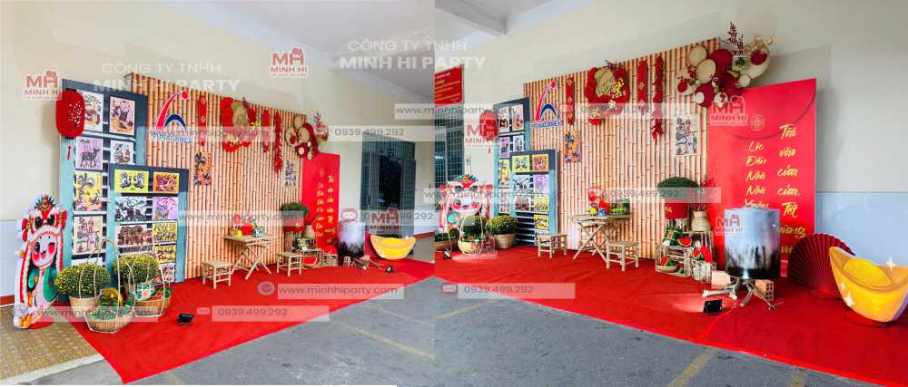 su dung chat lieu hien dai trong trang tri tieu canh tet Sử dụng chất liệu hiện đại trang trí tiểu cảnh tết xưa