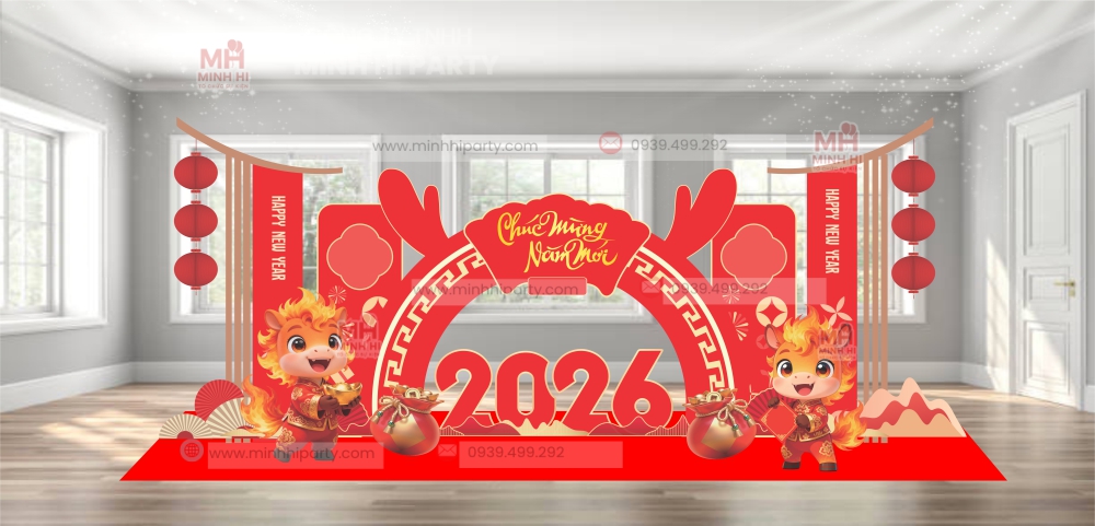 thiet ke trang tri tet 2026 hien dai 2 Thiết kế trang trí Tết 2026 phù hợp cho resort + khu du lịch