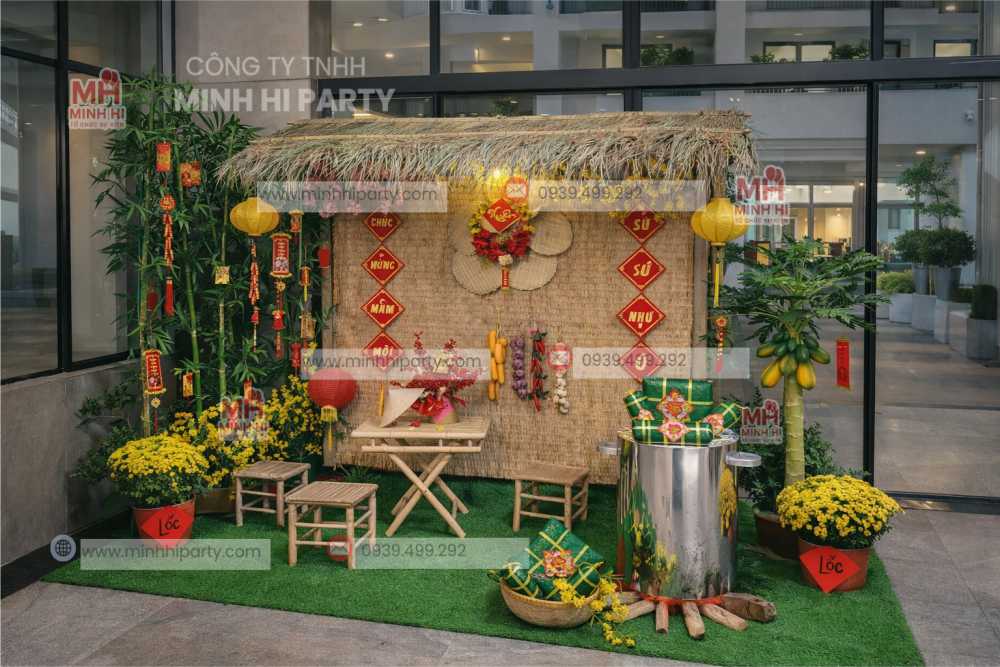 tieu canh checkin tet dam chat xua do minh hi party thuc hien Mẫu tiểu cảnh check-in tết 2026