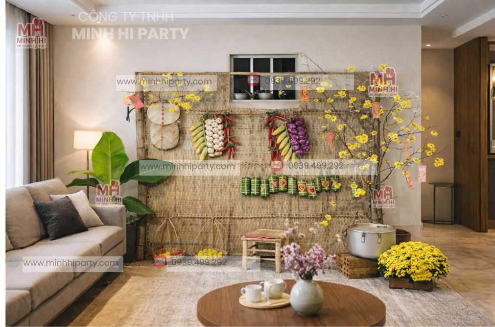 Trang tr&iacute; g&oacute;c sống ảo tết 2026 trong ph&ograve;ng kh&aacute;ch tại nh&agrave;