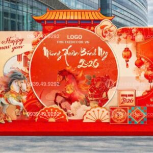 trang tri tet 2026 cho cong ty xi nghiep Trang trí tết 2026 cho công ty - xí nghiệp thiết kế hiện đại