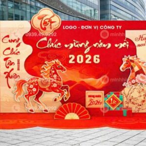trang tri tet 2026 cho khuon vien nha may xi nghiep san xuat Mẫu trang trí tết 2026 cho khuôn viên nhà máy - xí nghiệp sản xuất