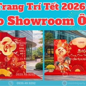 Trang trí tết Bính Ngọ cho showroom ô tô