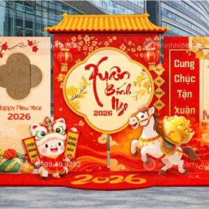 trang tri tet 2026 hien dai cho chung cu Trang trí tết 2026 hiện đại cho chung cư với thiết kế với ý tưởng mới nhất hiện nay do Minh Hi thực hiện