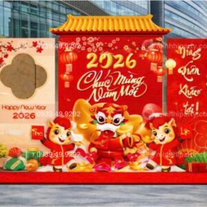 trang tri tet 2026 sanh le tan chung cu khach san Trang trí tết 2026 sảnh lễ tân chung cư - khách sạn với thiết kế hiện đại nổi bật theo xu hướng mới nhất cho năm Bính Ngọ