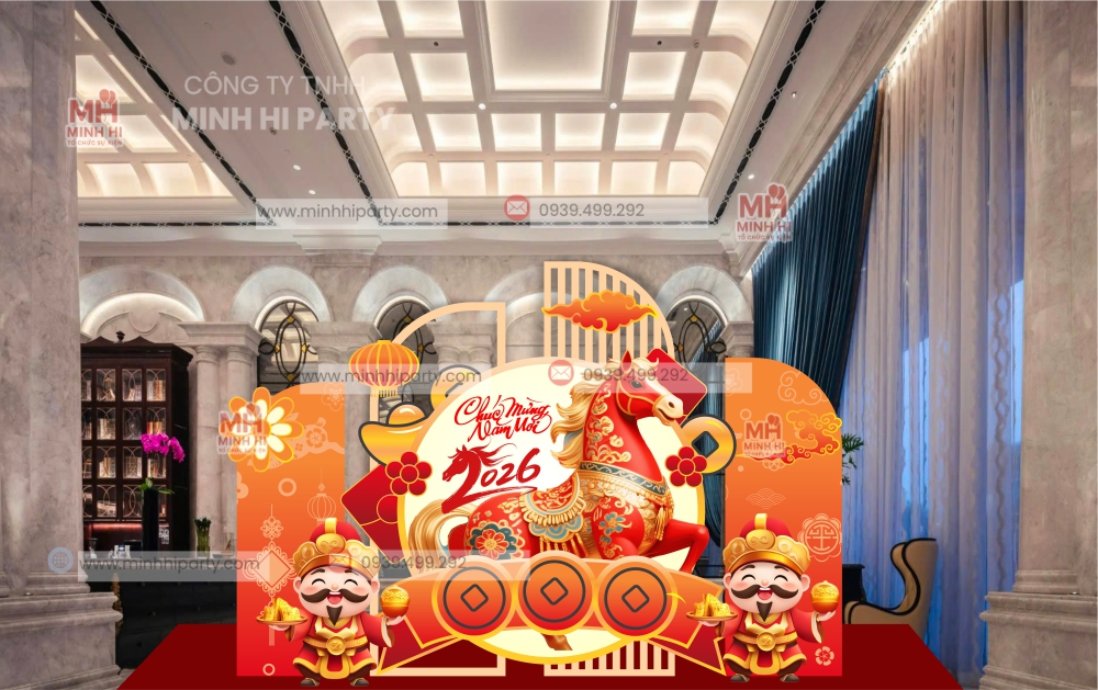 trang tri tet binh ngo hien dai sang trong Trang trí tết Bính Ngọ hiện đại - sang trọng với chi tiết nổi bật và linh vật tạo điểm nhấn