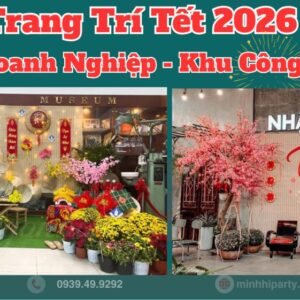 Trang trí tiểu cảnh tết 2026 cho khu công nghiệp với tiểu cảnh xưa mang ý nghĩa truyền thống gần gũi