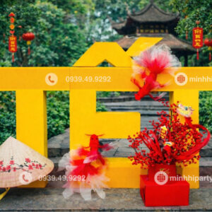 mo hinh chu tet 2026 tone mau vang Mô hình chữ tết 2026 toen màu vàng