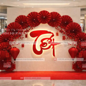 Set decor tết 2026 cho trung tâm thương mại siêu thị