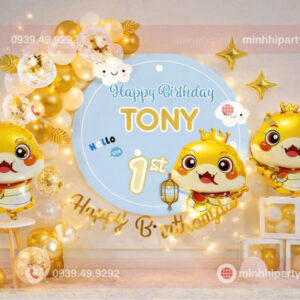 Set trang trí thôi nôi bé trai tuổi rắn ToNy mang phong cách dễ thương hoạt hình