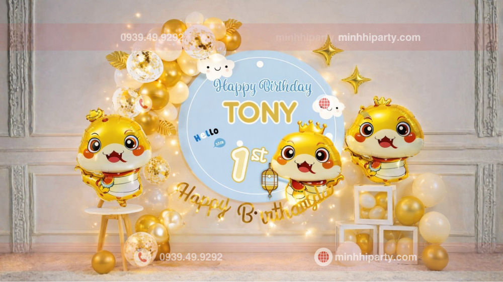 set trang tri thoi noi be trai tuoi ran tony phong cach de thuong hoat hinh Set trang trí thôi nôi bé trai tuổi rắn ToNy mang phong cách dễ thương hoạt hình