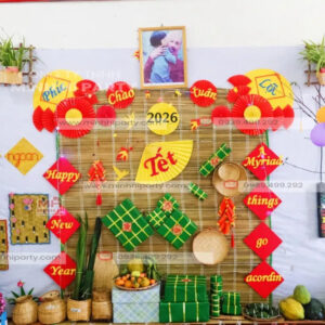 Trang trí Tết 2026 đẹp tại lớp học