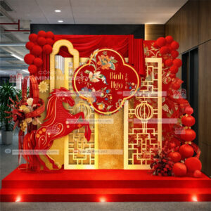 Bản thiết kế trang trí tết 2026 sang trọng