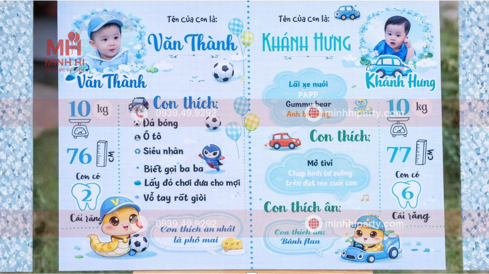 Phụ kiện trang trí phụ cho trang trí thôi tại nhà với bảng thông tin bé nổi bật