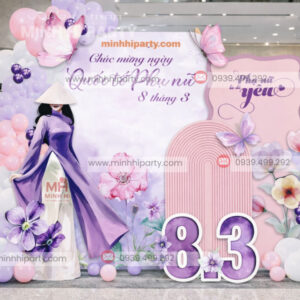 Mẫu trang trí 8/3 tại toà nhà chung cư đẹp nhất 2026 tại Minh Hi Party