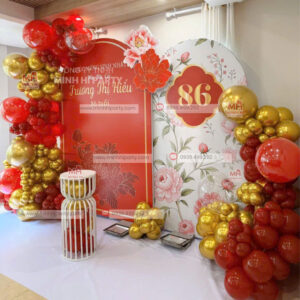 Mẫu trang trí mừng thọ cho cụ bà do Minh Hi Party thực hiện