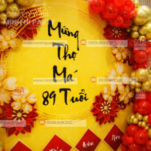 Mẫu trang trí mừng thọ mẹ 89 tuổi