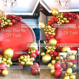 Mẫu trang trí mừng thọ mẹ 70 tuổi
