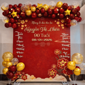 Mẫu trang trí mừng thọ thiết kế theo yêu cầu