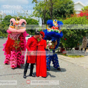 Hình ảnh dịch vụ múa lân đám cưới tại Minh Hi Party