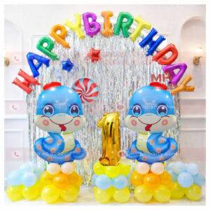 Set trang trí thôi nôi cho bé trai màu xanh nhạt cho bé tuổi rắn