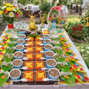 trang tri ban cung thoi noi be trai tuoi ran Trang trí bàn cúng thôi nôi bé trai tuổi rắn