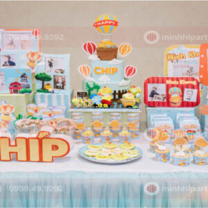 trang tri ban thoi noi be trai tuoi ran chu de rung nhiet doi Trang trí bàn thôi nôi bé trai tuổi rắn chủ đề rừng nhiệt đới