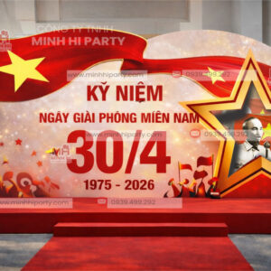 Trang trí sân khấu 30/4 chuyên nghiệp