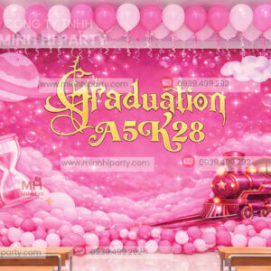 Mau trang tri mung tot nghiep tone hong Mẫu trang trí mừng tốt nghiệp tone hồng