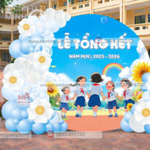 Mau trang tri tong ket nam hoc 2025 2026 Trang trí backdrop tổng kết năm học 2025 - 2026