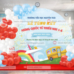 Mau trang tri tong ket nam hoc truong tieu hoc Nguyen Trai Thiết kế thi công trang trí sân khấu lễ bế giảng