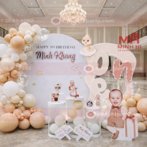 Bảng giá trang trí thôi nôi bé tuổi Tỵ mới nhất do Minh Hi Party cung cấp